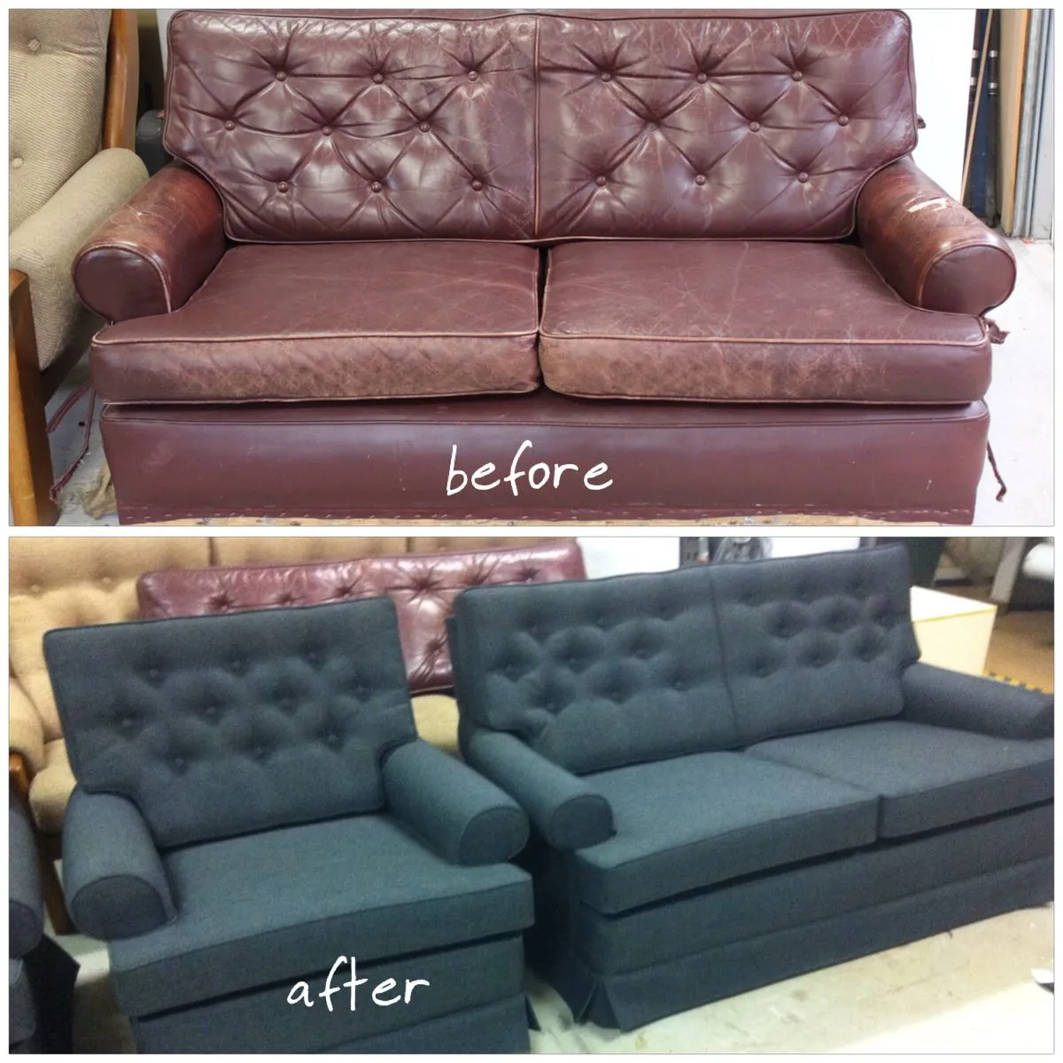 sofa set upholstery transformation Dubai